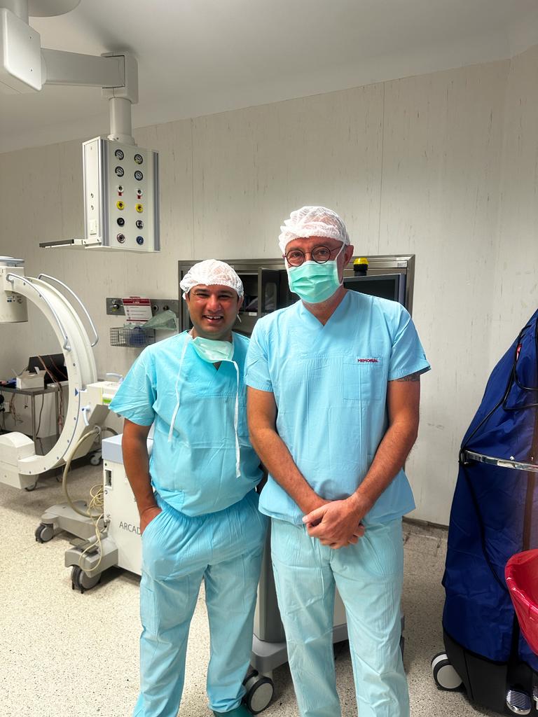 Dr. Prashant Adhikari with Prof. Emre Acaroğlu